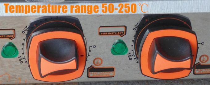 7 रोल्स हॉट डॉग रोलर मशीन, 1.69kw इलेक्ट्रिक सॉसेज ग्रिल 3